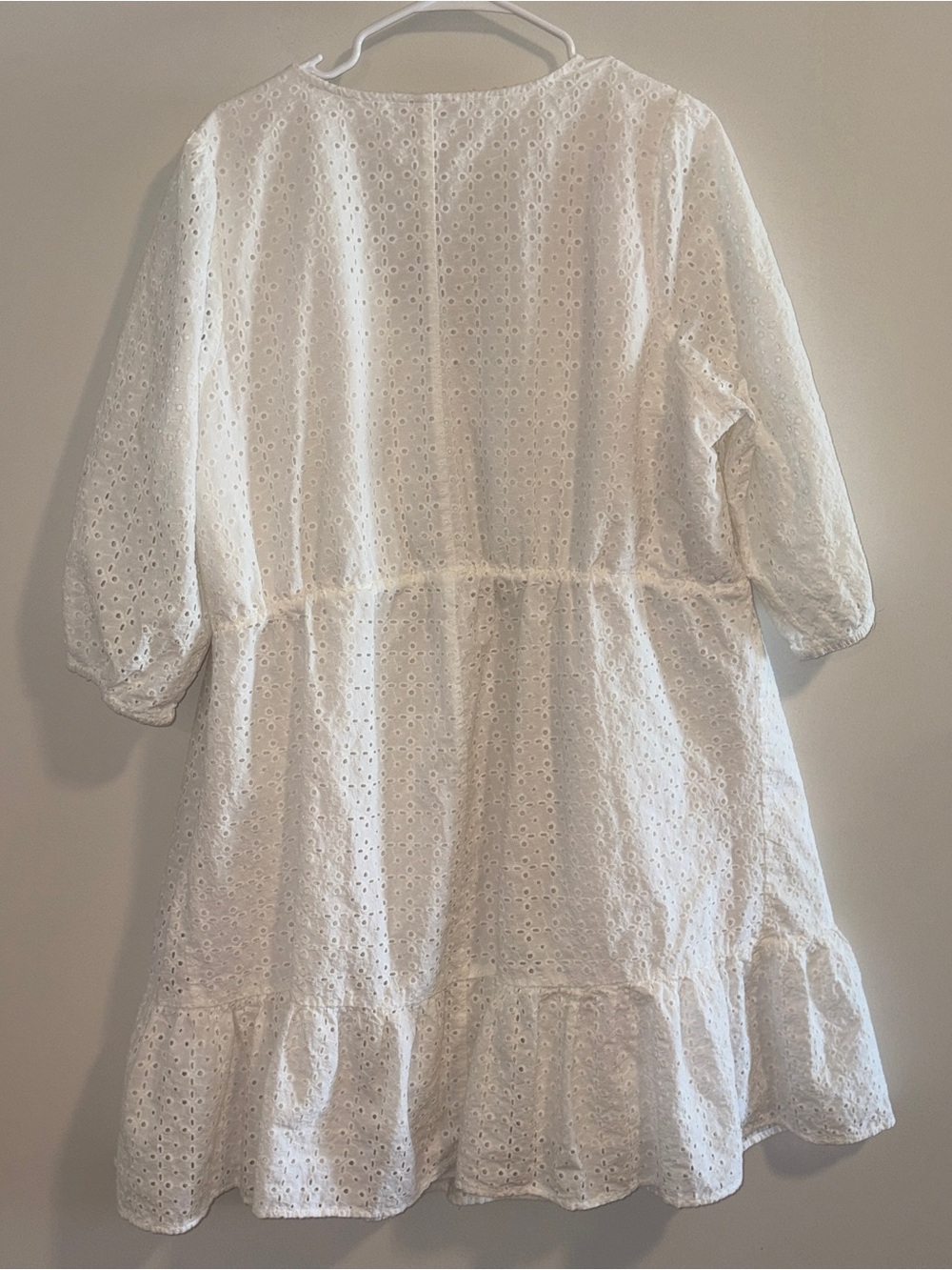 Isabel Maternity by Ingrid & Isabel White Eyelet V-Neck Maternity Dress - Picture 3 of 5